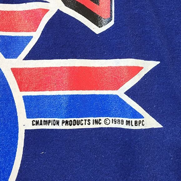 Vintage Champion Chicago Cubs Shirt Mens XL Blue MLB Baseball Tee 80s 1988 USA - Picture 3 of 10